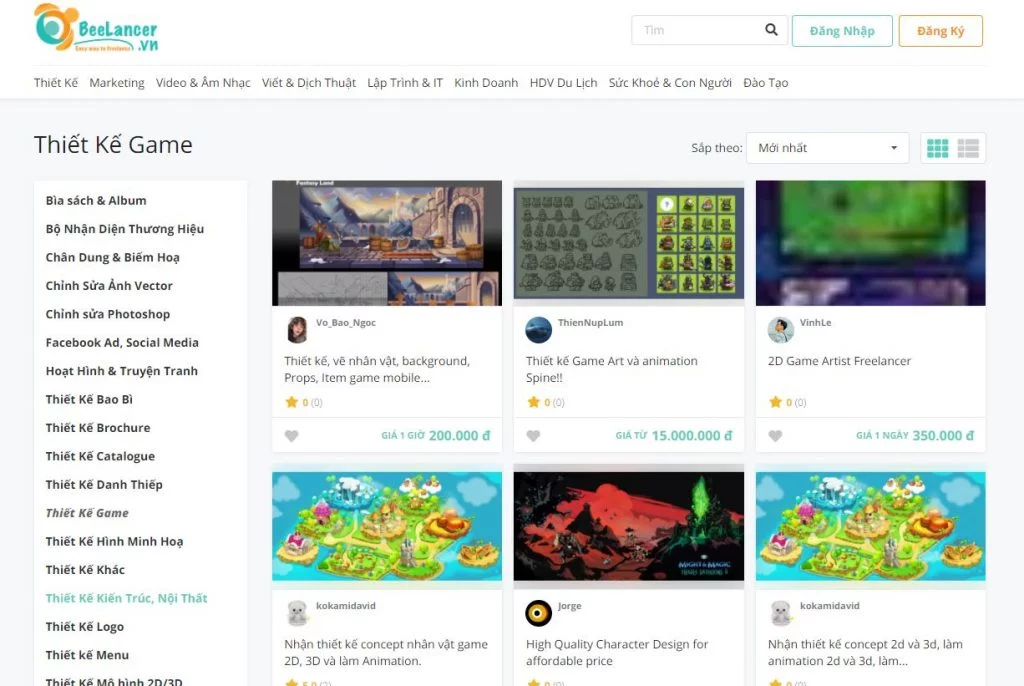 dịch vụ thiết kế đồ họa game