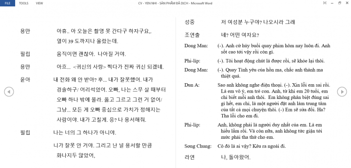 Biên dịch tài liệu tiếng Hàn Quốc